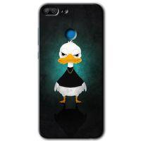 Potkal Hediye Fabrikası Honor 9 Lite HD Baskılı Kılıf + 9D Tam Ekran Koruyucu - Angry Duck