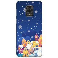 Xiaomi Redmi Note 9S Kılıf Snowix (27) Tasarımlı Kılıf Turuncu Lacivert