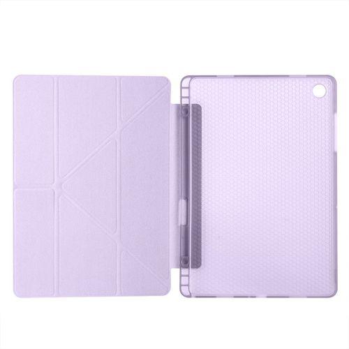 Galaxy Tab A11 Plus Kılıf Zore Tri Folding Kalem Bölmeli Standlı Kılıf