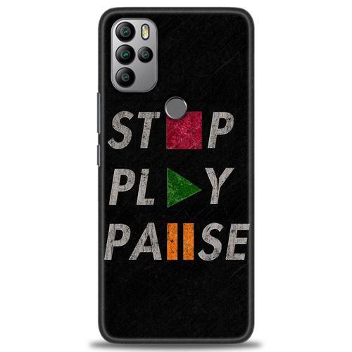 General Mobile GM 21 Pro Kılıf HD Baskılı Kılıf - Stop Play + Tam Ekran Koruyucu