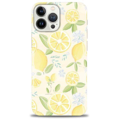 iPhone 14 Pro Kılıf HD Baskılı Kılıf - Limon + Tam Ekran Koruyucu