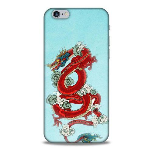 Apple Iphone 6S Kılıf Dragons (22) Tam Koruma Kılıfı Ejderha Dövme Kırmızı