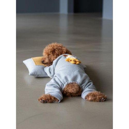 Sevimli Zürafa Köpek Uyku Seti | Penye Köpek Tulum ve Mini Yastık Takımı | Pamuklu | Tüy Dökülmesini Azaltır