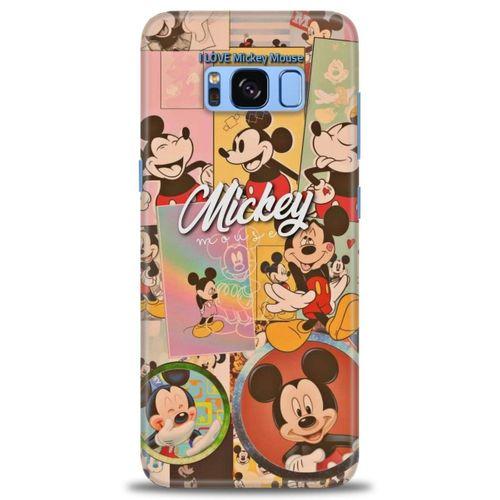Samsung Galaxy S8 Kılıf HD Baskılı Kılıf - I Love Mickey + Tam Ekran Koruyucu