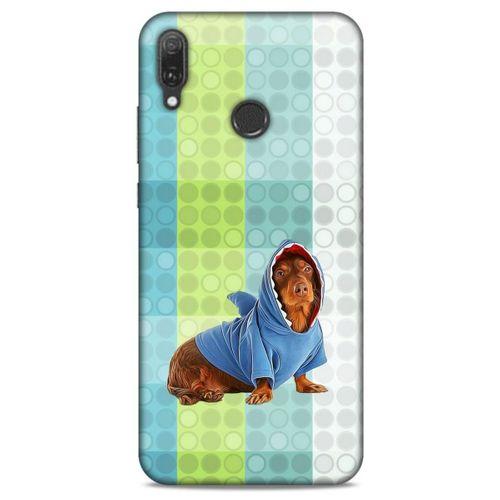 Huawei Y9 2019 Kılıf Köpek Kıyafetleri (43) Thin Fit Kılıf Cocker Kapişonlu Eşofman