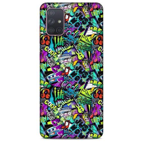 Graffitix (1) Desenli Silikon Kapak Samsung Galaxy A71 Kılıf