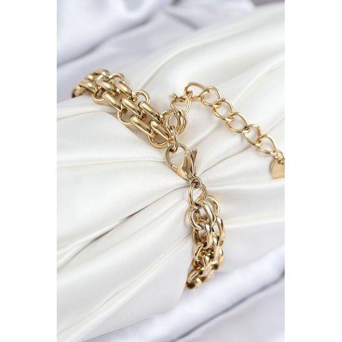 316L Çelik Örme Zincir Model Gold Renk Kadın Bileklik
