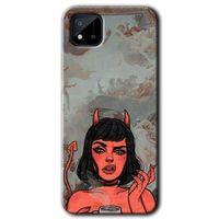 BeRa Aksesuar Realme C11 Kılıf Baskılı Kapak - Devil Girl +Tam Kaplayan Mat Seramik