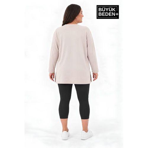 Kadın Tunik Büyük Beden ince Sweatshırt SPR26BTK990