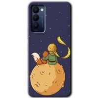 MRCİLETİSİM Tecno Camon 18T Kılıf HD Desen Baskılı Arka Kapak+Temperli Cam - Küçük Prens