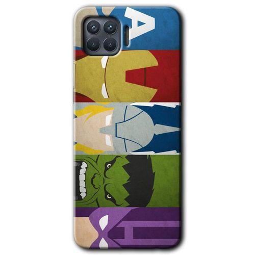 Oppo Reno 4 Lite Kılıf Baskılı Arka Kapak - Avengers-1 +Tam Ekran Koruyucu