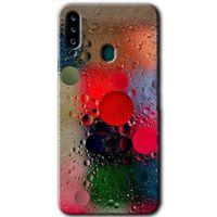 Galaxy A20s Kılıf HD Desen Baskılı Arka Kapak - Wet Bubbles + Kırılmaz Cam