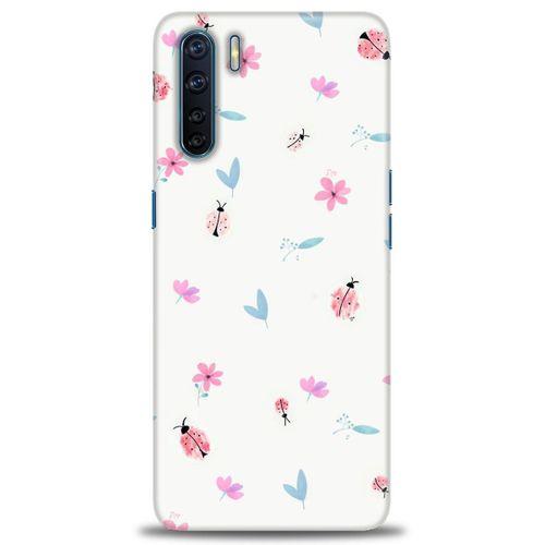 Oppo A91 / Reno 3 Kılıf HD Baskılı Kılıf - Uğur Böcekleri + Tam Ekran Koruyucu