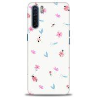Oppo A91 / Reno 3 Kılıf HD Baskılı Kılıf - Uğur Böcekleri + Tam Ekran Koruyucu
