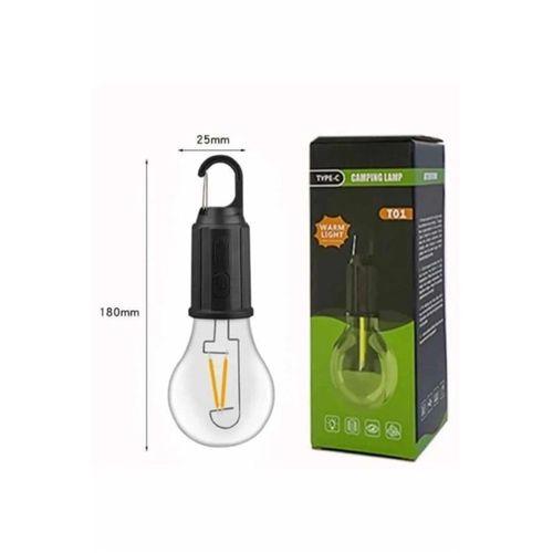 Şarjlı Aydınlatma Ampul Tasarımlı Ambians Işık Askılı Kamp Lambası