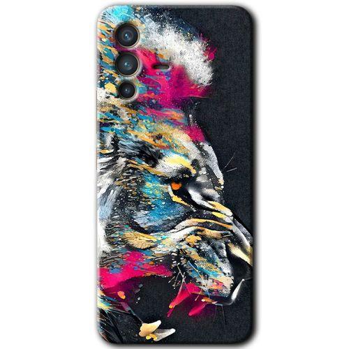 Vivo V23 5G Kılıf HD Desen Baskılı Arka Kapak - Colorfull Aslan