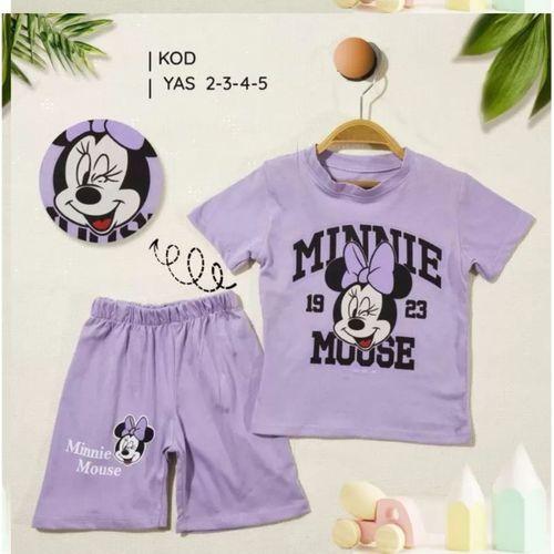 2/5 Yaş Minnie Mouse Baskılı Çocuk Takımı