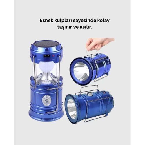 Güneş Enerjili Katlanabilir Kamp Feneri – Usb Şarjlı, Hafif Ve Çok Fonksiyonlu