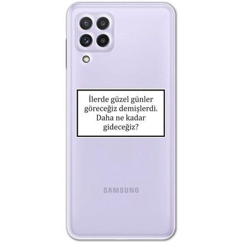 Galaxy A22 Kılıf HD Yazı Baskılı Silikon Arka Kapak - Yazı 7
