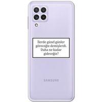 Galaxy A22 Kılıf HD Yazı Baskılı Silikon Arka Kapak - Yazı 7
