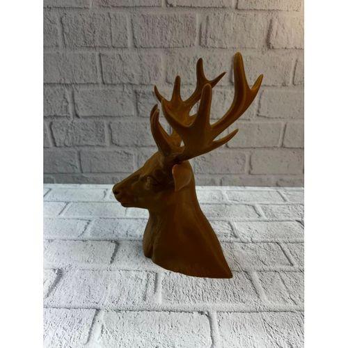 Dekoratif Kahverengi Geyik Biblo Salon Ve Raf Dekoru