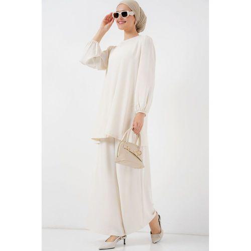 Ayrobin Tunik Pantolon Alt Üst Takım 6712 - Ekru