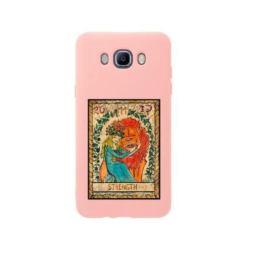 Samsung J7 2016 Strenght Premium Silikonlu Pembe Telefon Kılıfı