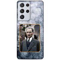 Lopard Samsung Galaxy S21 Ultra Uyumlu Kılıf Atatürk (32) Soft Silikon Kılıf
