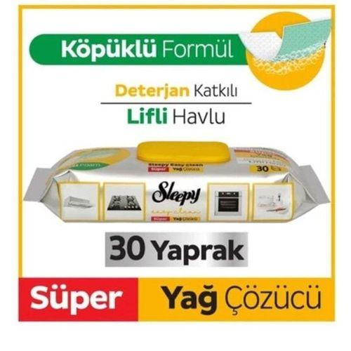 Sleepy Sleepy Yüzey Temizlik Havlusu 30 Adet Yağ Çözücü