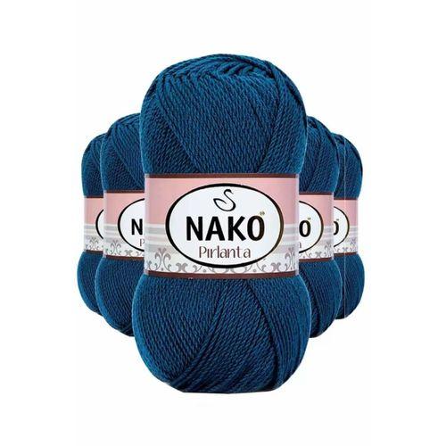 5 Adet Pırlanta Amigurumi El Örgü İpi Yünü Petrol Mavi 10328