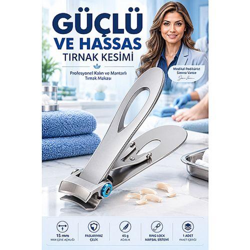 Kalın ve Mantarlı Tırnak Makası - Profesyonel Ekstra Geniş Çeneli Ayak Tırnak Kesici  723625