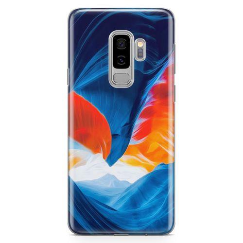 Samsung Galaxy S9 Plus Kılıf Turuncu Kanyon Arka Kapak Koruma Desenli Full Koruyucu