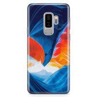 Samsung Galaxy S9 Plus Kılıf Turuncu Kanyon Arka Kapak Koruma Desenli Full Koruyucu