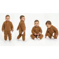 3-12 Ay Peluş Kumaş Çıtçıtlı Bebek Tulumu