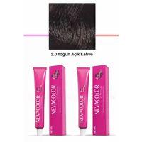 2 li Set Premium 5.0 Yoğun Açık Kahve - Kalıcı Krem Saç Boyası 2 X 50 g Tüp