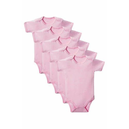 Pembe Yarım Kol Body Zıbın 2-7 YAŞ Çocuklar İçin (5 ADET) Alttan Çıtçıtlı Özel Gereksinimli