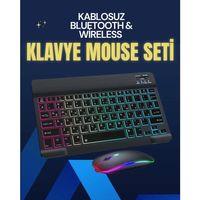 Şık Ve Sessiz Tasarımlı Işıklı Kl.ye Mouse Seti – Şarjlı, Wireless
