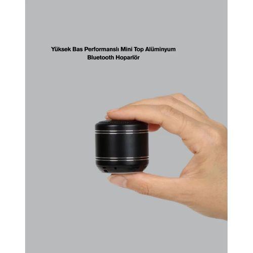 Kompakt Silindir Metal Bluetooth Hoparlör 400 Mah Uzun Pil Tws Destekli