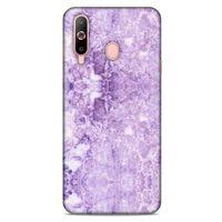 Mermer Desenli (16) Tema Kalın Kılıf Lila Samsung Galaxy A60 Kılıf