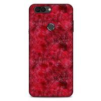 Mermer Desenli (6) Tema Silikon Kılıf Kırmızı Vestel Venüs V6 Kılıf