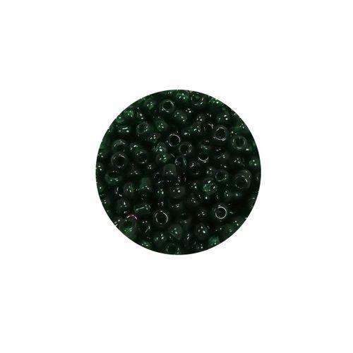 Dökme Cam Kum Boncuk (8/0) 3 mm - 20 Gram - Şeffaf Koyu Yeşil - BNC155