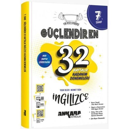 7. Sınıf İngilizce Güçlendiren 32 Haftalık Kazanım Denemeleri Ankara Yayıncılık