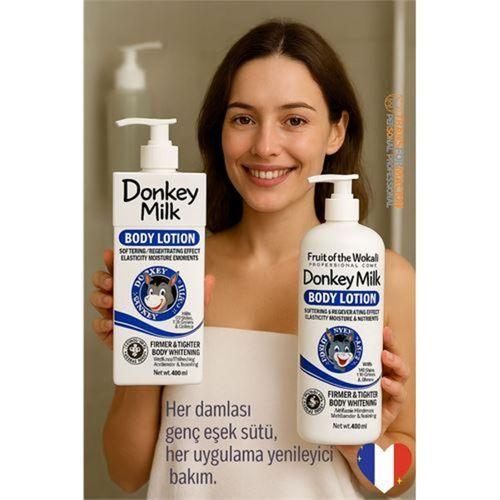 Modacar Genç Eşek Sütlü Vücut Losyonu & Bakım Kremi 400 ml Nemlendirici Sıkılaştırıcı Işıltı Veren Cilt Bakım Ürünü 400 ML