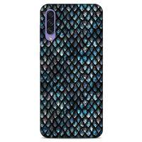 Samsung Galaxy A50s Kılıf Dragons (10) Full Koruma Kılıfı Ejderha Skin Mavi Beyaz