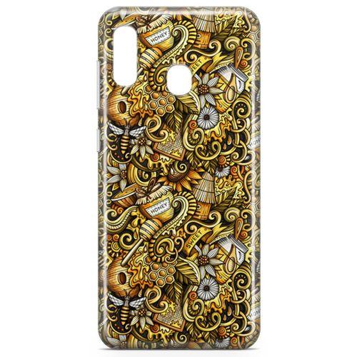 Samsung Galaxy A30 Kılıf Honey Doodle Arka Kapak Koruma Desenli Full Koruyucu