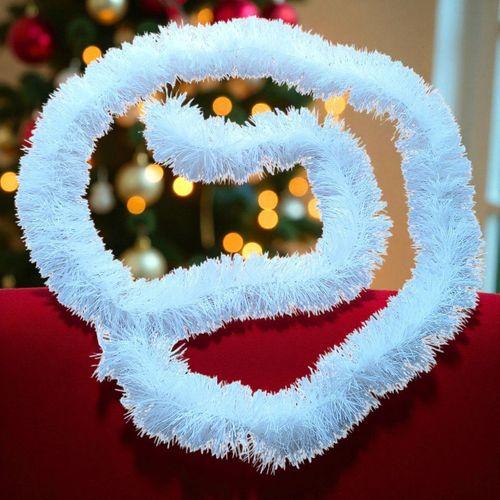 2 METRE MAT KARLI BEYAZ YILBAŞI BOYUN SİMİ BEYAZ KARLI YUMUŞAK BOYUN GARLANDI BEYAZ SÜSLEME SİMİ