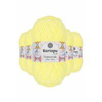 5 Adet Yumurcak Kadife El Örgü İpi Sarı K333