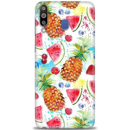 Samsung Galaxy M30 Kılıf HD Baskılı Kılıf - Meyveler + Tam Ekran Koruyucu