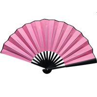Plastik Kumaş Yelpaze 12'li Pembe