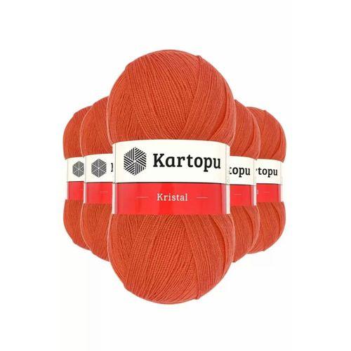5 Adet Kristal Çift Katlı El Örgü Lif İpi Narenciye K1212 - kartopu mudanis